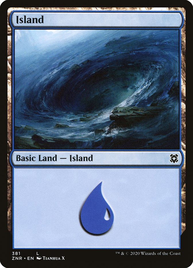 Island (381) [Zendikar Rising] | Deep Dive Games St. Marys