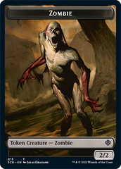 Zombie // Zombie Knight Double-Sided Token [Starter Commander Decks] | Deep Dive Games St. Marys