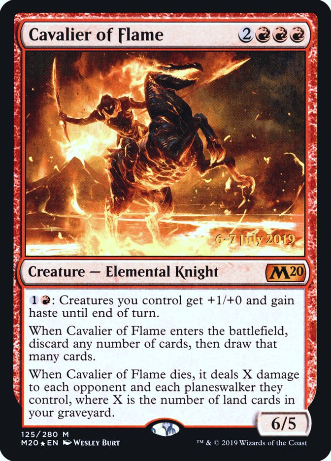 Cavalier of Flame [Core Set 2020 Prerelease Promos] | Deep Dive Games St. Marys