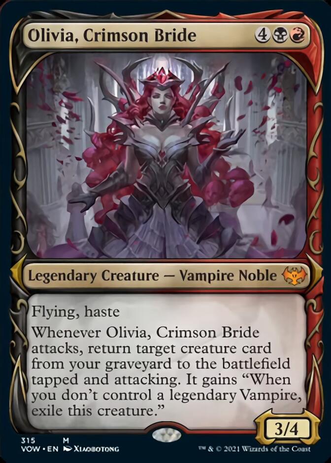 Olivia, Crimson Bride (Showcase Fang Frame) [Innistrad: Crimson Vow] | Deep Dive Games St. Marys