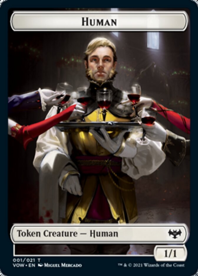 Human (001) // Spirit (002) Double-Sided Token [Innistrad: Crimson Vow Tokens] | Deep Dive Games St. Marys