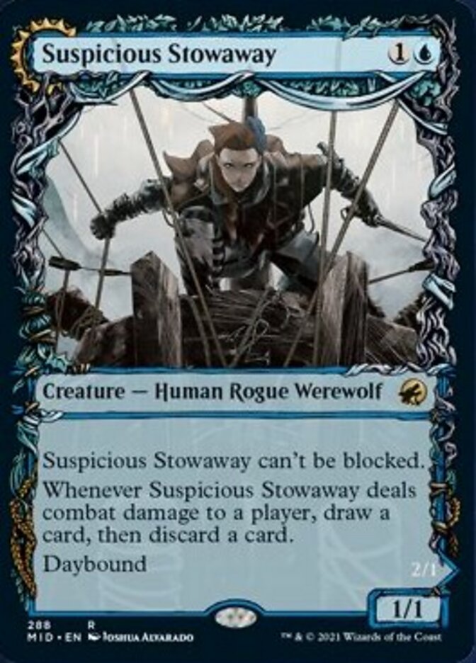 Suspicious Stowaway // Seafaring Werewolf (Showcase Equinox) [Innistrad: Midnight Hunt] | Deep Dive Games St. Marys