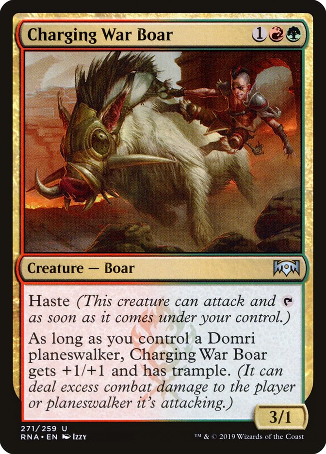 Charging War Boar [Ravnica Allegiance] | Deep Dive Games St. Marys