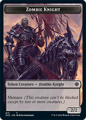 Zombie // Zombie Knight Double-Sided Token [Starter Commander Decks] | Deep Dive Games St. Marys