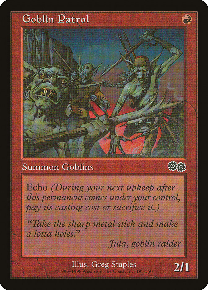 Goblin Patrol [Urza's Saga] | Deep Dive Games St. Marys