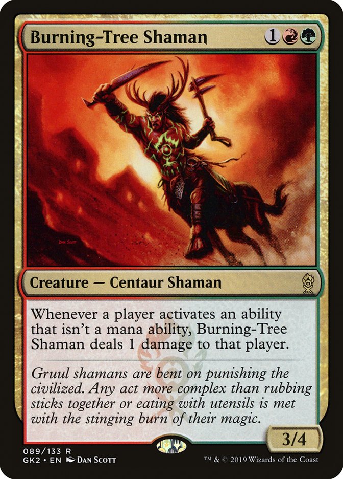 Burning-Tree Shaman [Ravnica Allegiance Guild Kit] | Deep Dive Games St. Marys