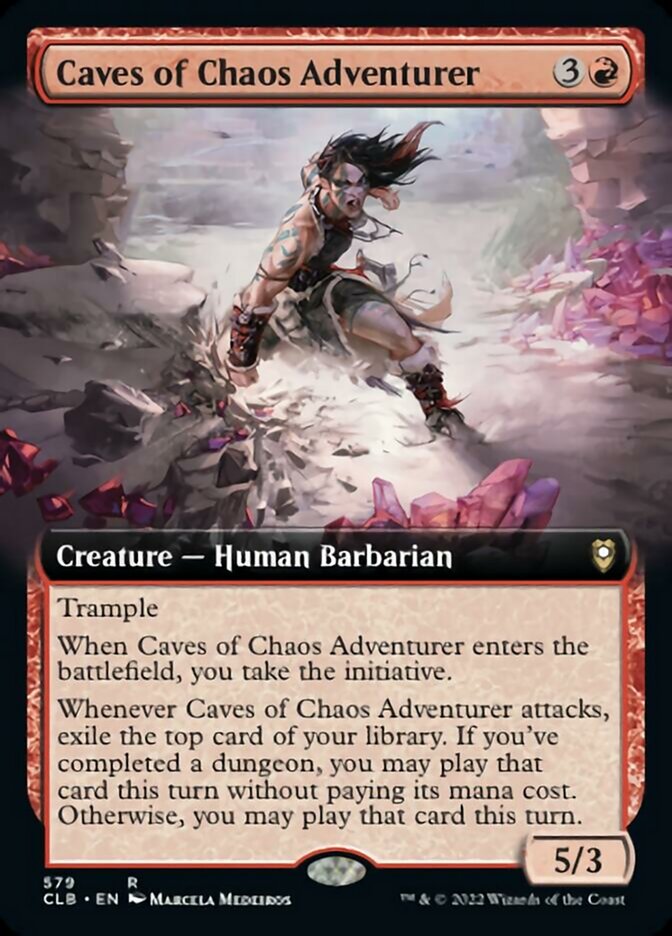 Caves of Chaos Adventurer (Extended Art) [Commander Legends: Battle for Baldur's Gate] | Deep Dive Games St. Marys