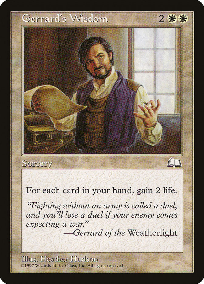 Gerrard's Wisdom [Weatherlight] | Deep Dive Games St. Marys