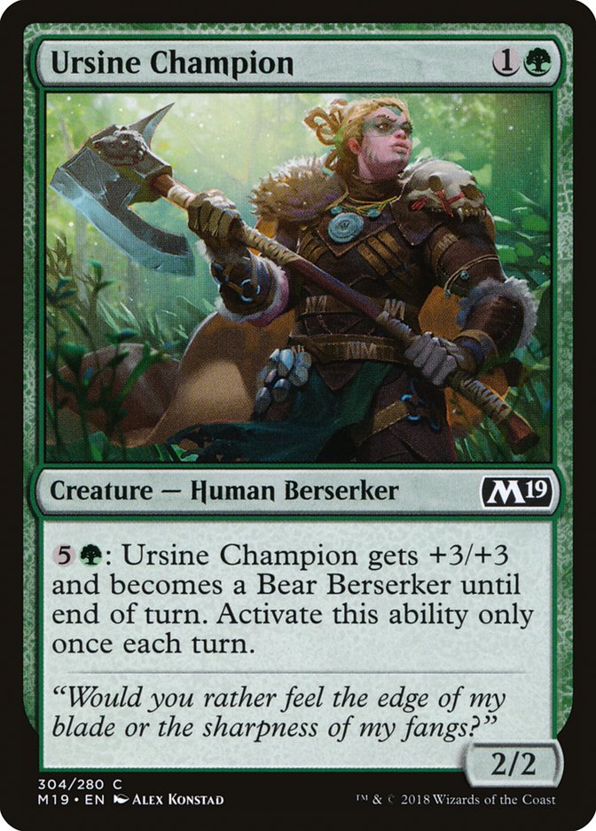 Ursine Champion [Core Set 2019] | Deep Dive Games St. Marys