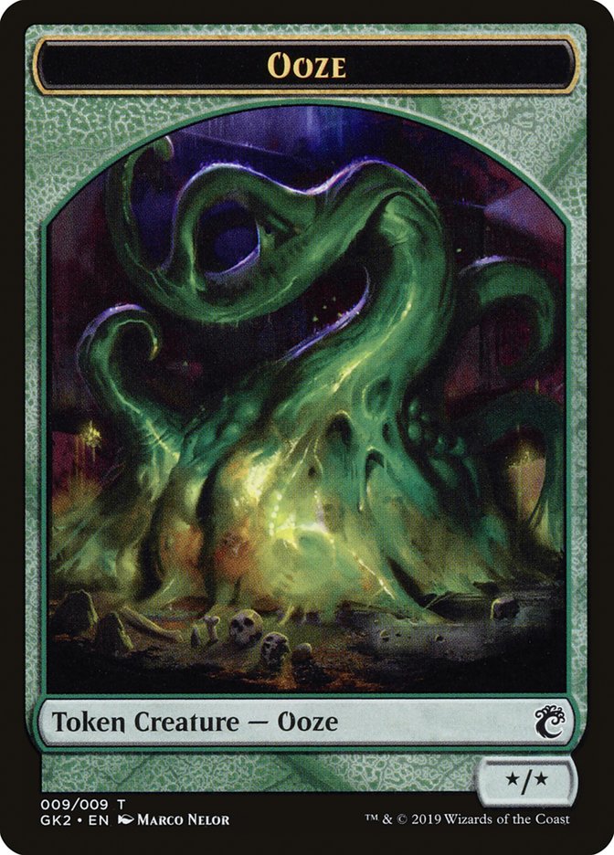 Ooze // Frog Lizard Double-Sided Token [Ravnica Allegiance Guild Kit Tokens] | Deep Dive Games St. Marys