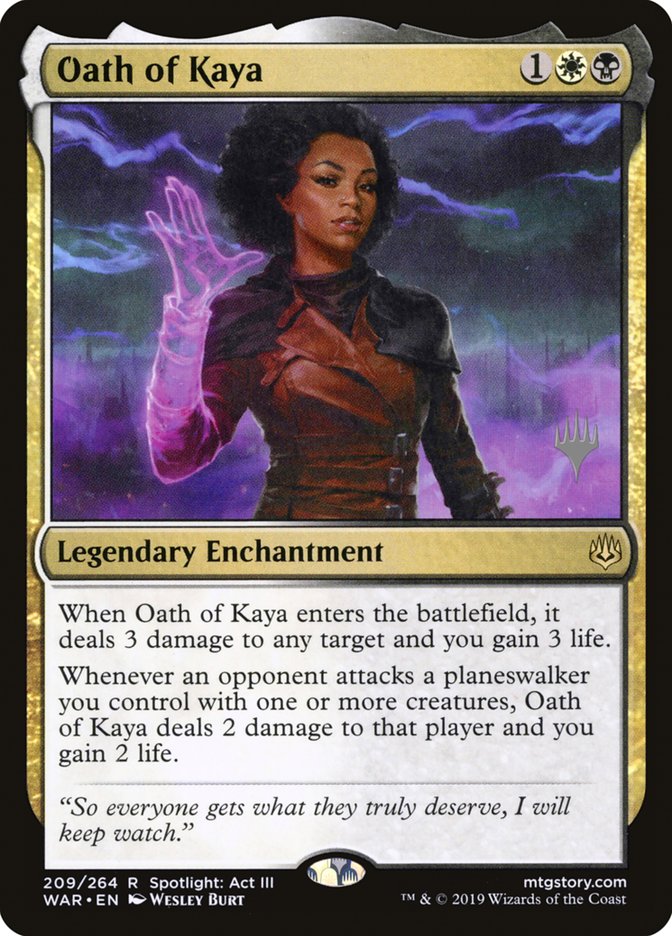 Oath of Kaya (Promo Pack) [War of the Spark Promos] | Deep Dive Games St. Marys