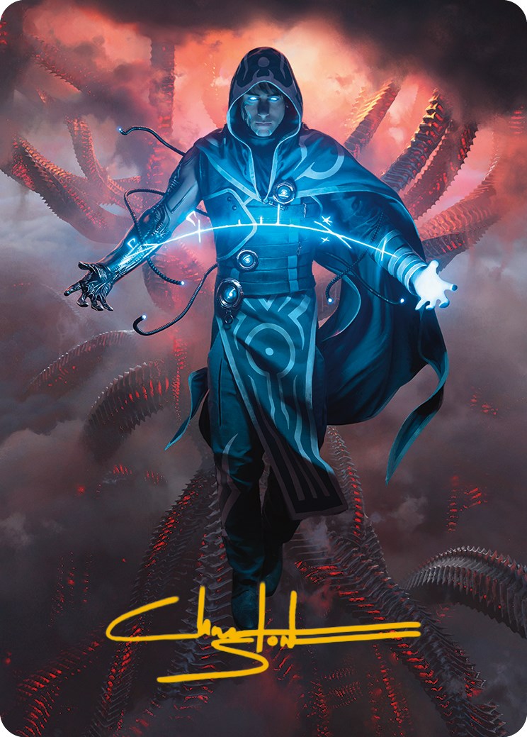 Jace, the Perfected Mind Art Card (Gold-Stamped Signature) [Phyrexia: All Will Be One Art Series] | Deep Dive Games St. Marys