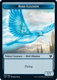 Bird Illusion // Beast (011) Double-Sided Token [Commander 2020 Tokens] | Deep Dive Games St. Marys