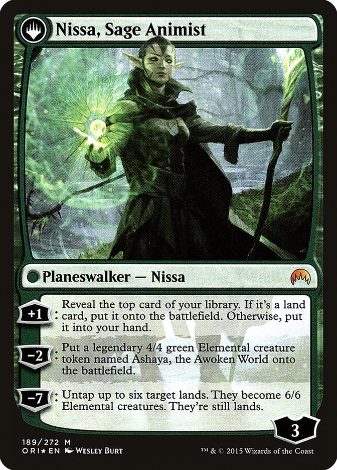 Nissa, Vastwood Seer // Nissa, Sage Animist [Magic Origins Prerelease Promos] | Deep Dive Games St. Marys