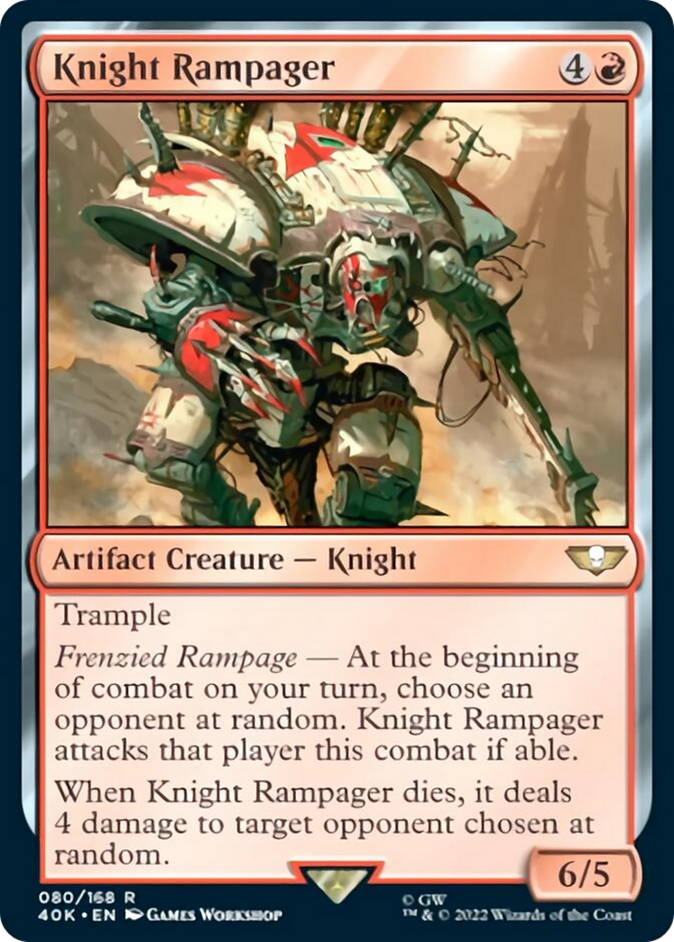 Knight Rampager (Surge Foil) [Warhammer 40,000] | Deep Dive Games St. Marys