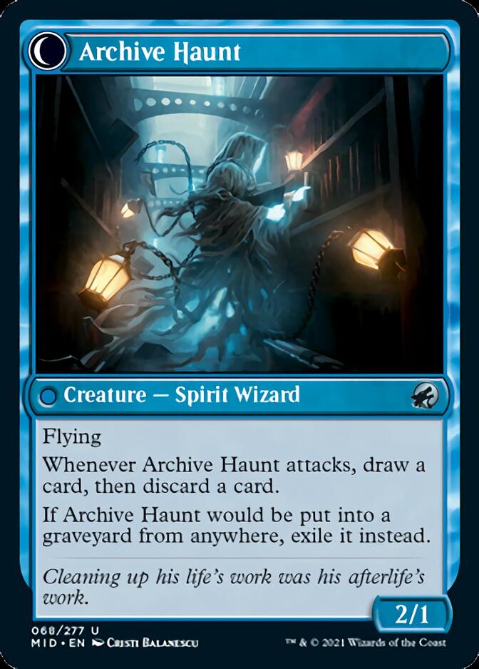 Overwhelmed Archivist // Archive Haunt [Innistrad: Midnight Hunt] | Deep Dive Games St. Marys