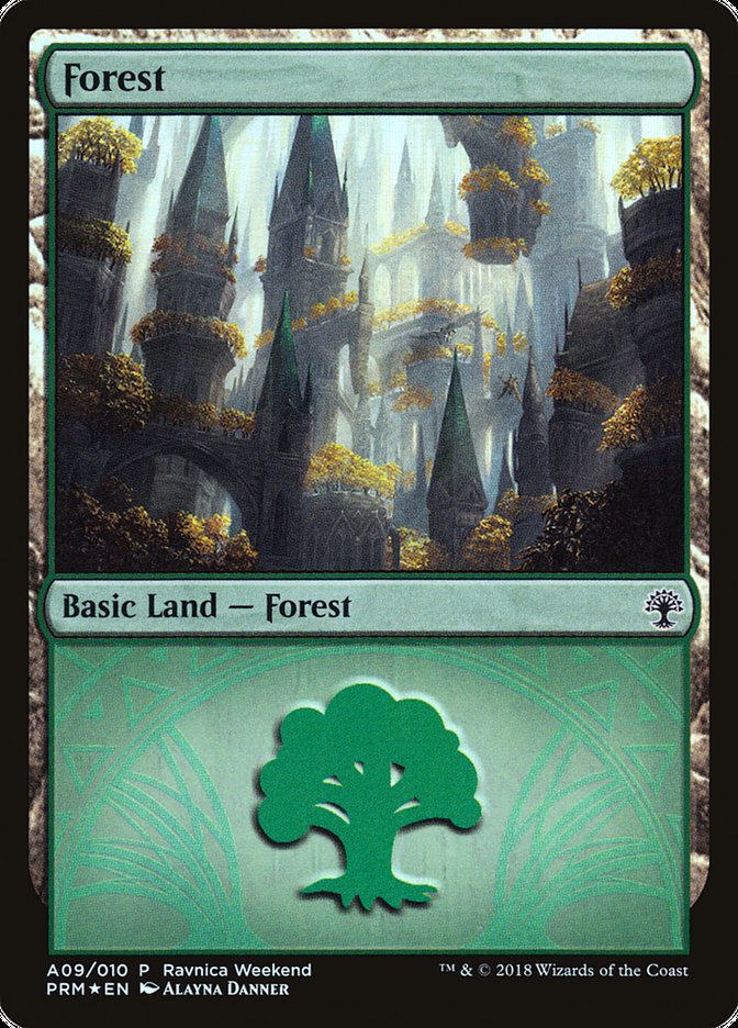 Forest (A09) [Ravnica Allegiance Ravnica Weekend] | Deep Dive Games St. Marys