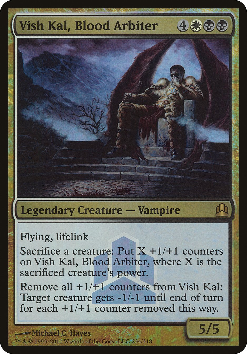 Vish Kal, Blood Arbiter (Launch) (Oversized) [Commander 2011 Oversized] | Deep Dive Games St. Marys