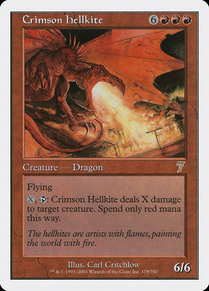 Crimson Hellkite [Seventh Edition] | Deep Dive Games St. Marys