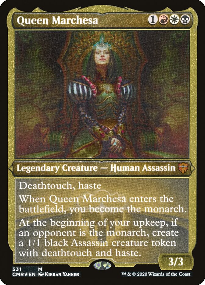 Queen Marchesa (Etched) [Commander Legends] | Deep Dive Games St. Marys