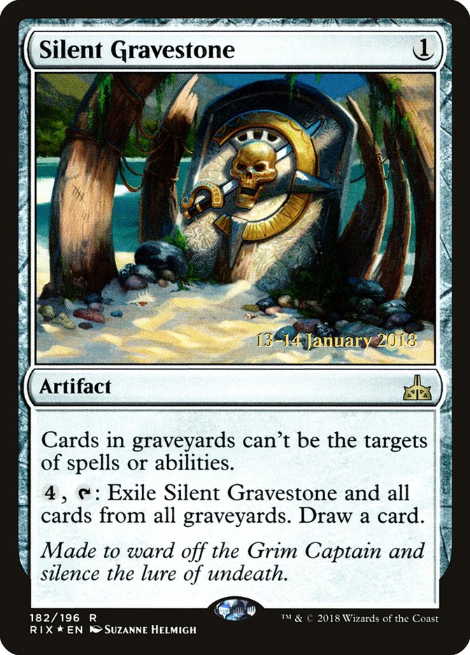 Silent Gravestone [Rivals of Ixalan Prerelease Promos] | Deep Dive Games St. Marys