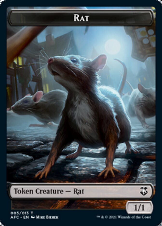 Rat // Zombie Double-Sided Token [Dungeons & Dragons: Adventures in the Forgotten Realms Commander Tokens] | Deep Dive Games St. Marys