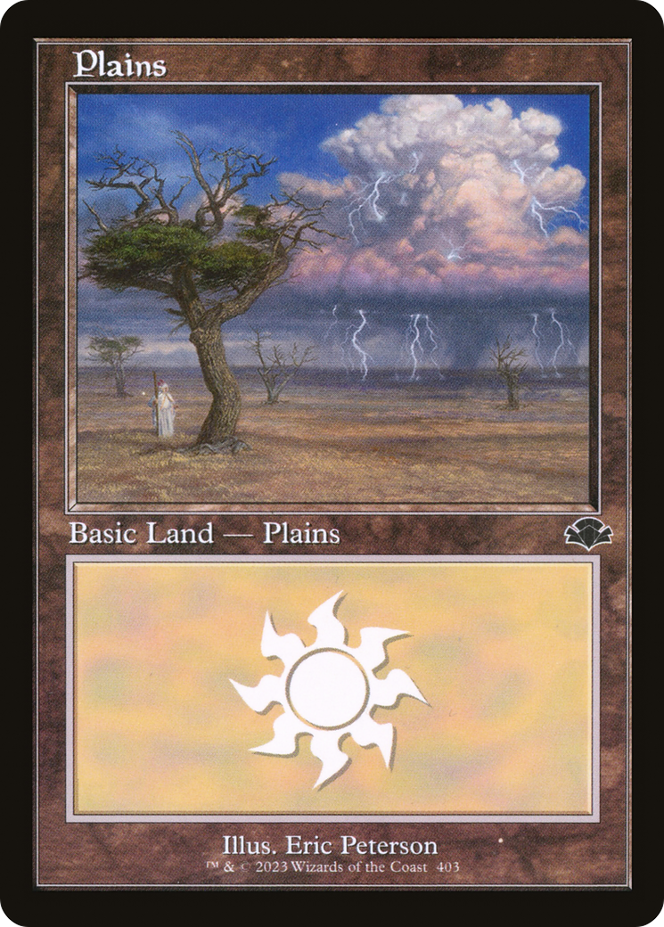 Plains (403) (Retro) [Dominaria Remastered] | Deep Dive Games St. Marys