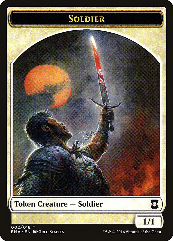 Soldier Token [Eternal Masters Tokens] | Deep Dive Games St. Marys