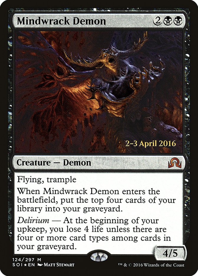 Mindwrack Demon [Shadows over Innistrad Prerelease Promos] | Deep Dive Games St. Marys