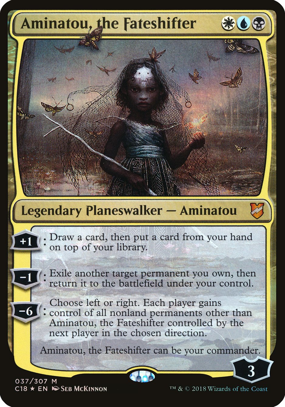 Aminatou, the Fateshifter (Oversized) [Commander 2018 Oversized] | Deep Dive Games St. Marys