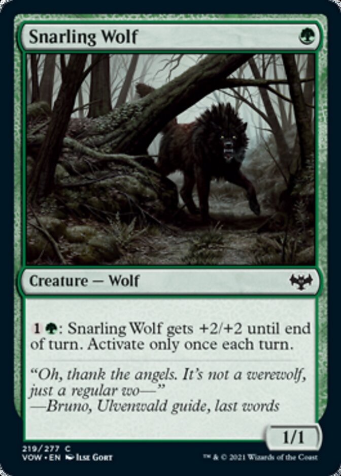 Snarling Wolf [Innistrad: Crimson Vow] | Deep Dive Games St. Marys