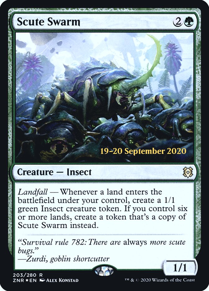 Scute Swarm [Zendikar Rising Prerelease Promos] | Deep Dive Games St. Marys