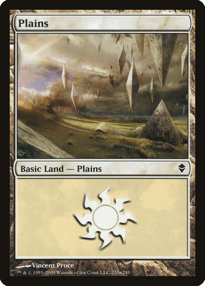 Plains (233a) [Zendikar] | Deep Dive Games St. Marys