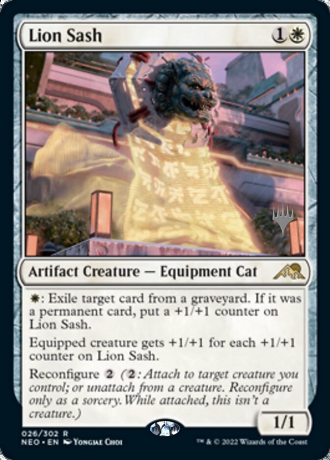 Lion Sash (Promo Pack) [Kamigawa: Neon Dynasty Promos] | Deep Dive Games St. Marys