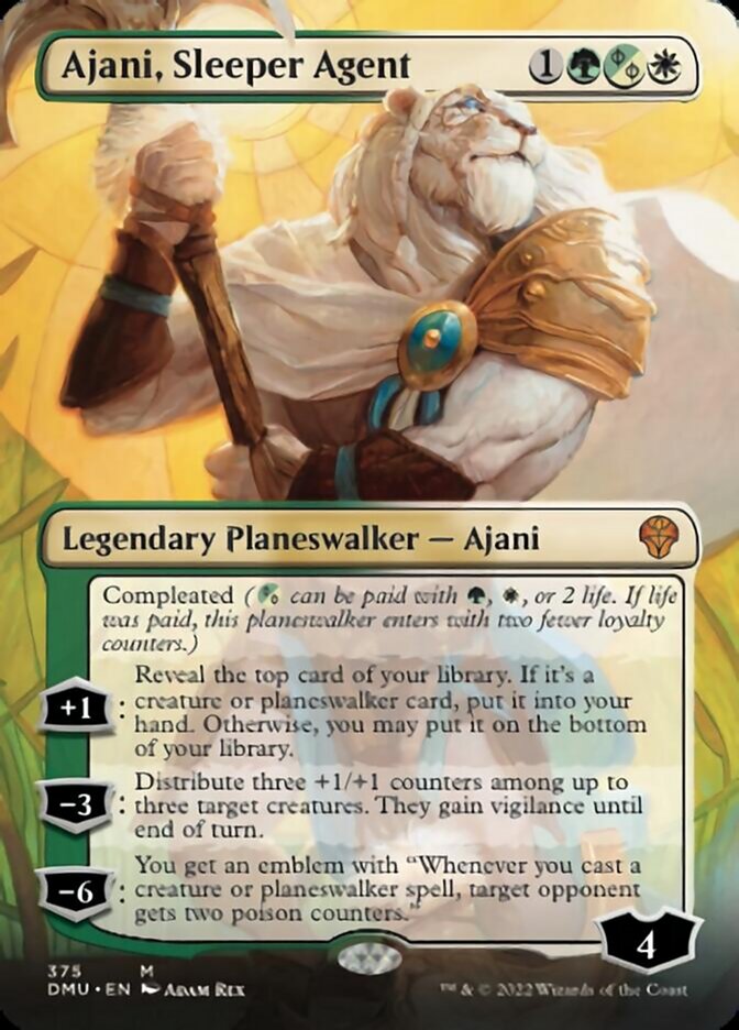 Ajani, Sleeper Agent (Borderless) (375) [Dominaria United] | Deep Dive Games St. Marys