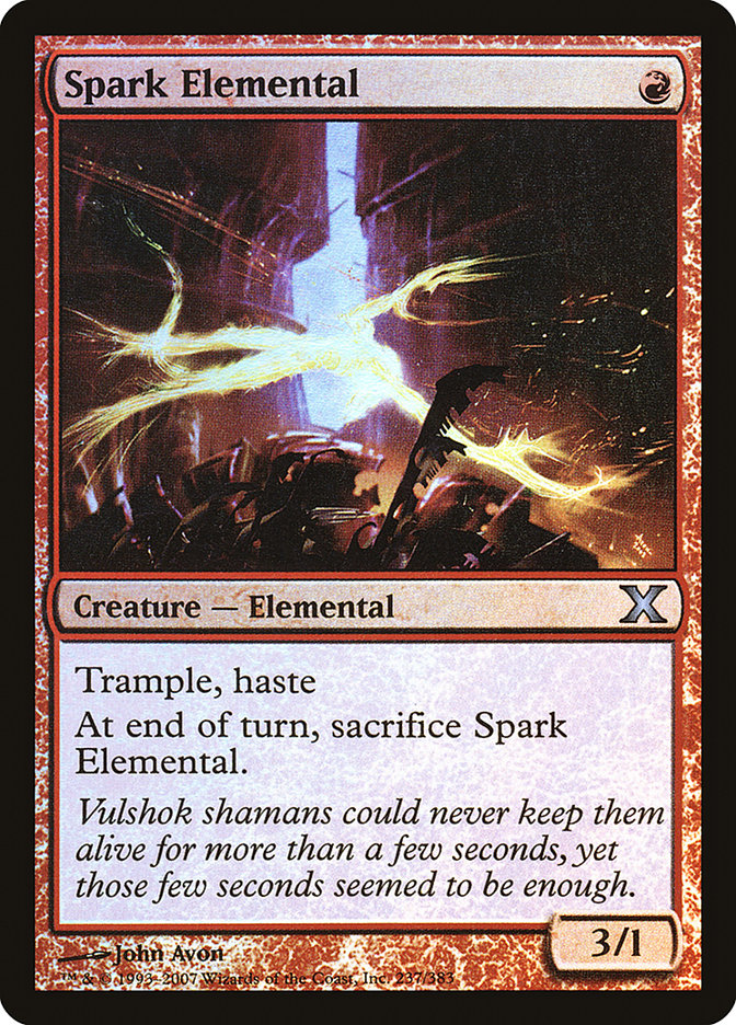 Spark Elemental (Premium Foil) [Tenth Edition] | Deep Dive Games St. Marys