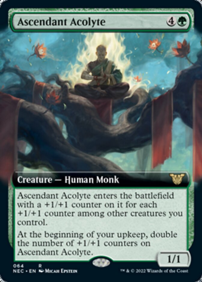 Ascendant Acolyte (Extended Art) [Kamigawa: Neon Dynasty Commander] | Deep Dive Games St. Marys