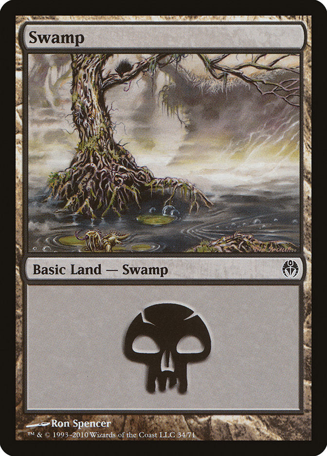 Swamp (34) [Duel Decks: Phyrexia vs. the Coalition] | Deep Dive Games St. Marys