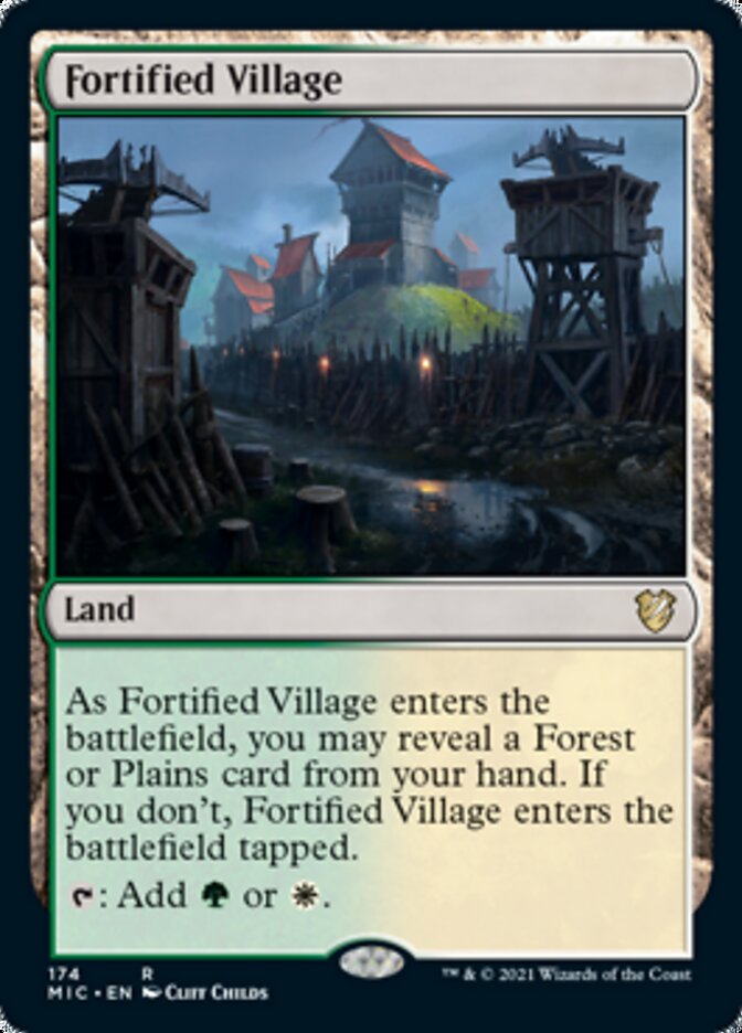 Fortified Village [Innistrad: Midnight Hunt Commander] | Deep Dive Games St. Marys