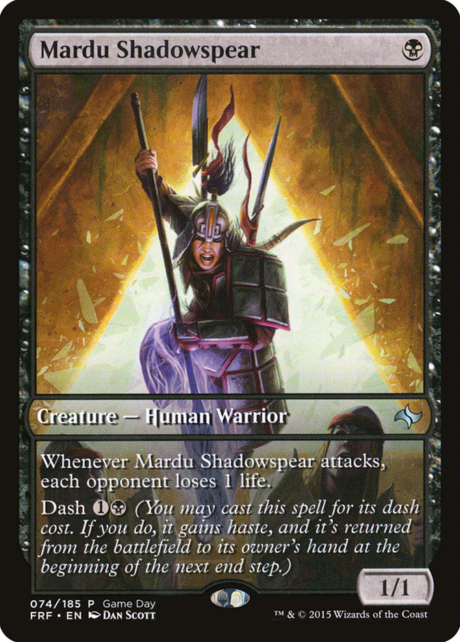 Mardu Shadowspear (Game Day) [Fate Reforged Promos] | Deep Dive Games St. Marys