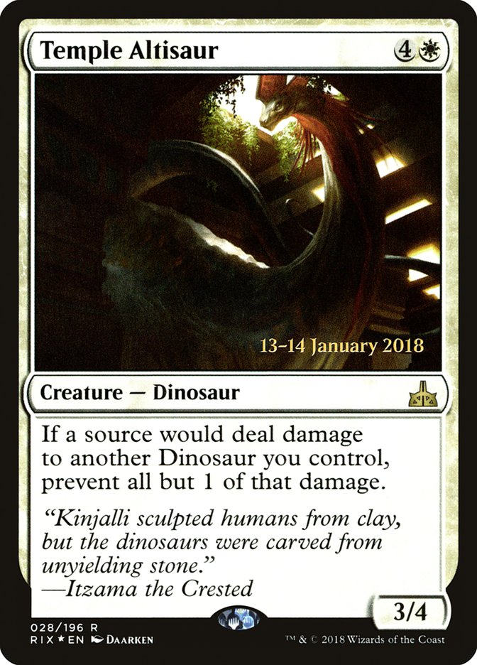 Temple Altisaur [Rivals of Ixalan Prerelease Promos] | Deep Dive Games St. Marys