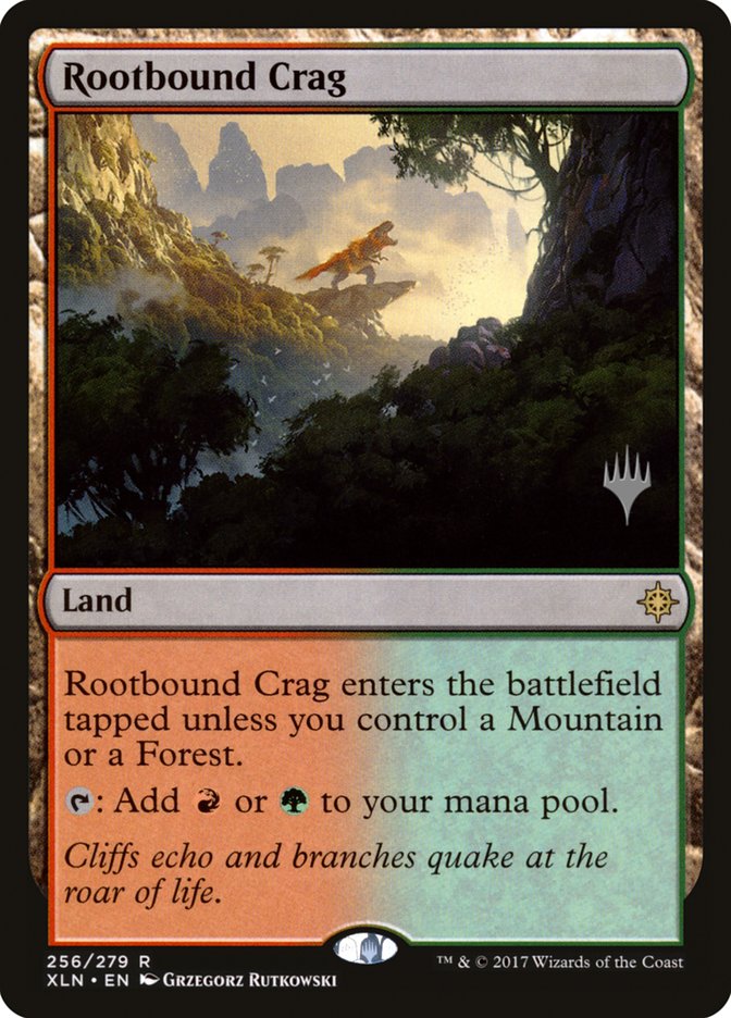 Rootbound Crag (Promo Pack) [Ixalan Promos] | Deep Dive Games St. Marys