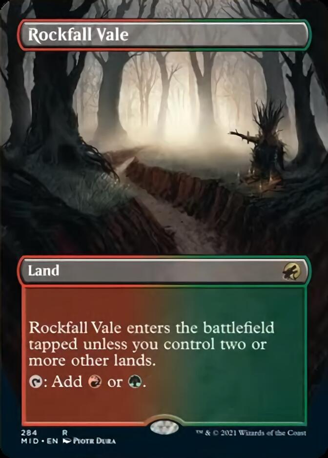 Rockfall Vale (Borderless Alternate Art) [Innistrad: Midnight Hunt] | Deep Dive Games St. Marys