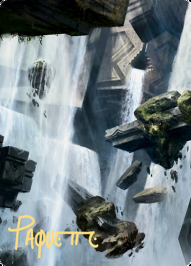Island 1 Art Card (Gold-Stamped Signature) [Zendikar Rising Art Series] | Deep Dive Games St. Marys