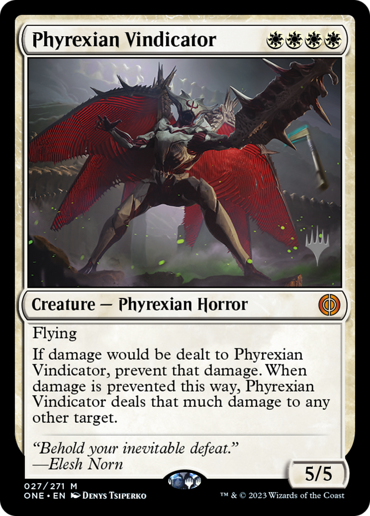 Phyrexian Vindicator (Promo Pack) [Phyrexia: All Will Be One Promos] | Deep Dive Games St. Marys