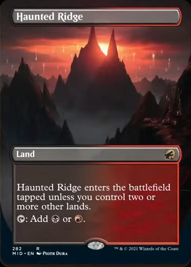 Haunted Ridge (Borderless Alternate Art) [Innistrad: Midnight Hunt] | Deep Dive Games St. Marys