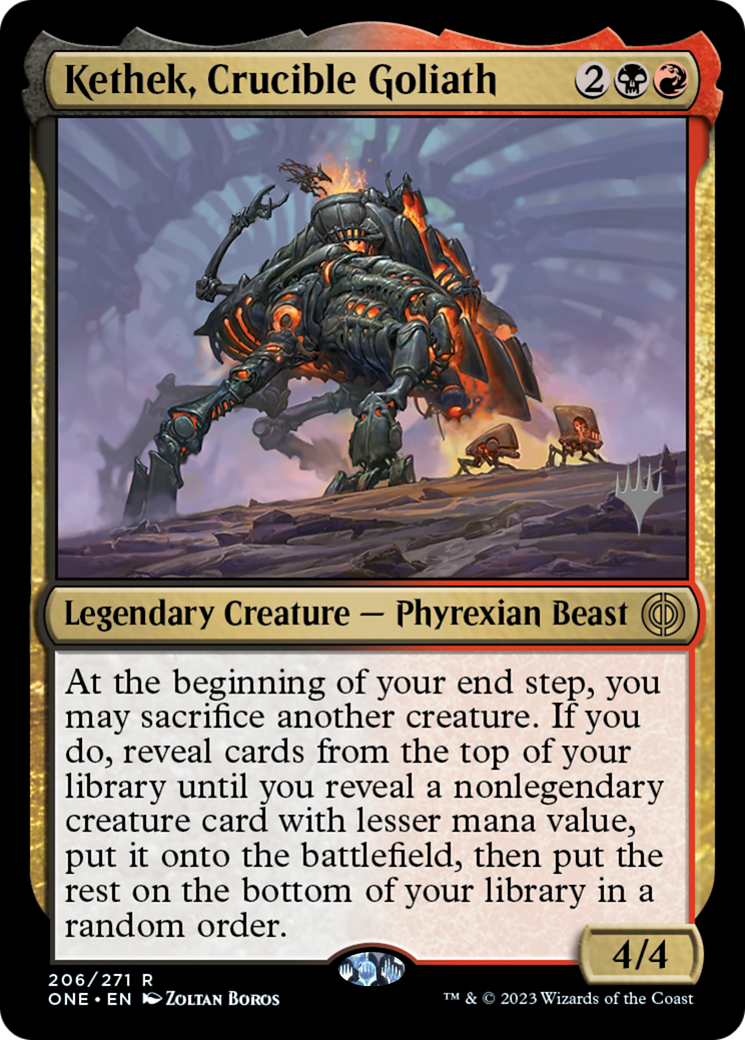 Kethek, Crucible Goliath (Promo Pack) [Phyrexia: All Will Be One Promos] | Deep Dive Games St. Marys