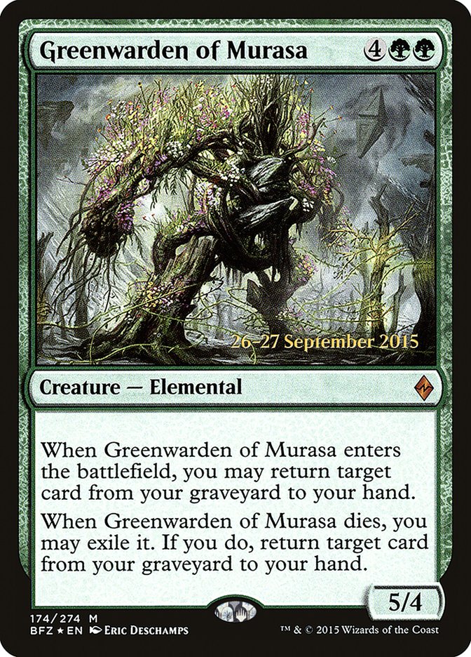 Greenwarden of Murasa [Battle for Zendikar Prerelease Promos] | Deep Dive Games St. Marys