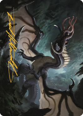 Brainstealer Dragon Art Card (Gold-Stamped Signature) [Commander Legends: Battle for Baldur's Gate Art Series] | Deep Dive Games St. Marys