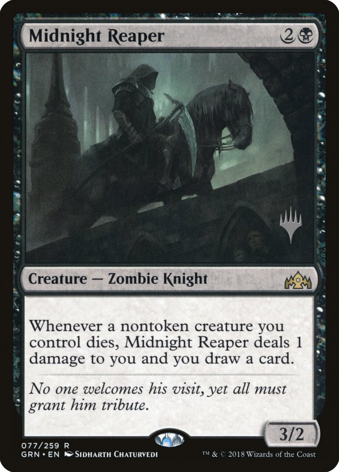 Midnight Reaper (Promo Pack) [Guilds of Ravnica Promos] | Deep Dive Games St. Marys